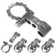 thumbnail image 1 of Uxcell Broche de Pulsera de Paracord [5PCS] - Grillete de Metal Ajustable para Pulseras Cinturón [Plata-Cabeza redonda], 1 of 6