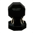 thumbnail image 3 of Brilliance Fine Jewelry Adult 10KT Yellow Gold Seguin Finish Oval Hoop Earrings, 3 of 4