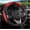 Black Red, variant on Premium Microfibre Leather Steering Wheel Cover, Universal Sport Anti-Slip, Breathable Grip, Comfortable Auto Interior Protective Accessory