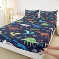 thumbnail image 5 of Erosebridal Dinosaur Skull Full Size Sheets, Dino Theme Bed Sheets, 4pcs (1 Flat Sheet, 1 Fitted Sheet and 2 Pillowcases), 5 of 6