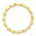 thumbnail image 2 of 925 Sterling Silver Gold Plate Wave Stackable Ring Curved, 2 of 7
