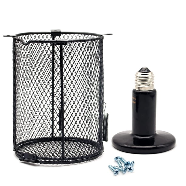 MODUODUO Protector de Calefactor para Reptiles 100W Lámpara Cerámica 110V