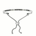 thumbnail image 1 of Intuitions Bracelet Bracelet en Acier Inoxydable Radiant, Inspiré, Pur Avril Pierre de Naissance Claire, 7", 1 of 1