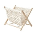 thumbnail image 5 of CarpNettore Macrame Magazine Holder for Books And Periodicals, Foldable Organizer for Living 23x22x28cm, 5 of 9