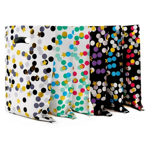 30 Pcs Kids Party Favors Bags, Birthday Goodie Candy Bags, Party Goody Favor Bags(6 colors)