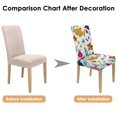 thumbnail image 7 of Ocean Starfish and Coral Themed Dining Chair Covers Set of 4, Stretch Washable Polyester Slipcovers, Removable Seat Protector for Tropical or Vintage Decor, 7 of 7