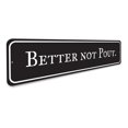 thumbnail image 3 of Better Not Pout Holiday Novelty Decor, Metal Wall Sign - 4x18 Inches, 3 of 4