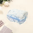 thumbnail image 3 of Unique Bargains 1 Pc Lace Bow Ruffles Makeup Bag for Everyday Use 3.15 in Blue, 3 of 5
