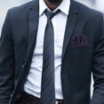 thumbnail image 1 of OUNONA 2Pcs Navy Pre Folded Pocket Square for Men Suit Durable Polyester Decorative Handkerchief, 1 of 8