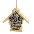 thumbnail image 2 of Home & Garden A-Frame Mason Bee House Wood Bamboo Tubes Pollinate Se1004, 2 of 3