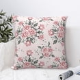 thumbnail image 4 of Pofeuu Rose Flowers Print Double-sided plush pillowcase Square Throw Pillow Covers Pillows Cover for Living Room Bedroom Sofa Couch Cushion Cover（No pillow core）-20"x20", 4 of 7