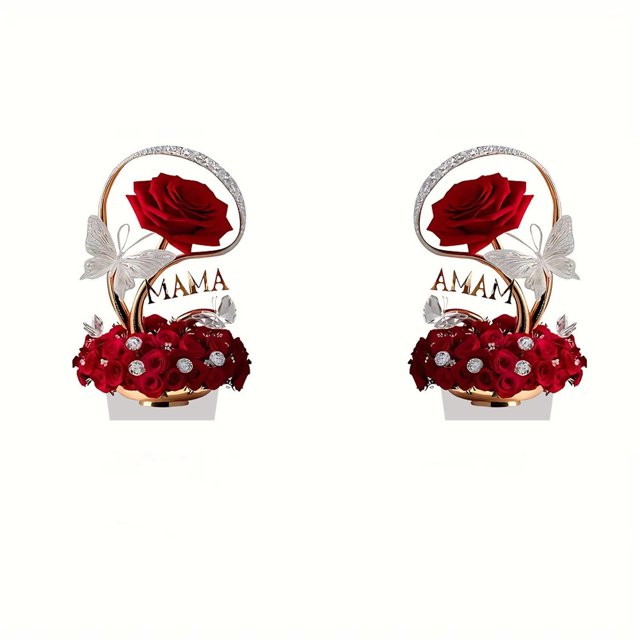 Ornamento De Rosas Acrylico, Pendiente De Rosa, Regalo Para Madre, Estilo Elegante, Perfecto Para Regalos, Durable, Atractivo, Para Decoración En Casa,Wsvlmg