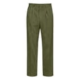 thumbnail image 5 of Dpytoraw Men's Relaxed Fit Corduroy Dress Pants Straight Leg Business Casual Trousers Green S, 5 of 5