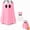 Pink, variant on Halloween Ghost Can Holder with Bottle Opener 3D Printed Beverage Can Sleeve for 12 oz Cans Cute Ghost Figurine Table Decor for Parties Desks & Kitchens