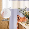 thumbnail image 3 of No Hook Shower Curtain, Purple Fox Shower Curtains for Bathroom with See Through Top Window, Funny Animals Modern Art Waterproof & Washable Bath Curtain Long 72"x78", 3 of 9