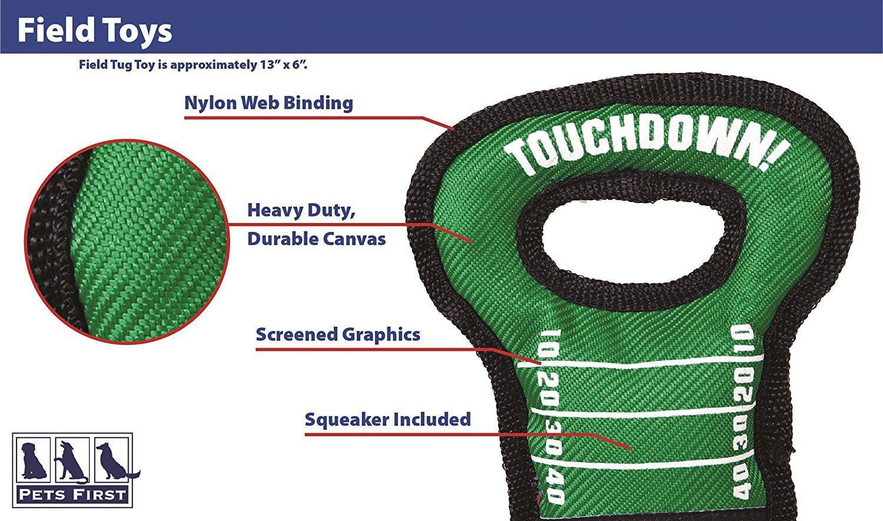 Pets First Collegiate Alabama Crimson Tide Football Field Toy for DOGS & CATS. Heavy-Duty, Durable toys with Squeakers