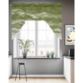 thumbnail image 3 of Sage Green Marble Swag Valance for Windows 56'' x 36'', Abstract Wave Lines Gradient Light Filtering Kitchen Curtains Valances for Bathroom/Living Room/Bedroom/Café, Rod Pocket Curtain Panel, 3 of 6