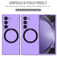 thumbnail image 3 of Dteck Magnetic Case for Samsung Galaxy Z Fold 6 5G (2024),Built in Iron Ring Compatible with MagSafe Charger,Shockproof Slim Fit Hard PC Lightweight Anti-scratch Protective Phone Cover,Purple, 3 of 9