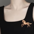 thumbnail image 3 of SmartBy Brooch Pin Retro Enamel Horse Design Badge Clothes Hats Bags Scarves Collar Lapel Brooch Artistic Accessory, 3 of 7