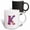 Multicolor, variant on 3drose, Alluring Letter K. Gorgeous Colorful Spring Flowers Artsy Gift, 11oz Two-tone Green Mug