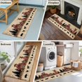 thumbnail image 5 of Runner Rug 2 x 6 Ft, Brown Farmhouse Washable Non-Slip Floor Mat for Kitchen Hallway/Entryway, Vintage Country Animals Cabin Forest Long Kitchen Runner Area Rugs for Living Room, Low-Profile, 5 of 8