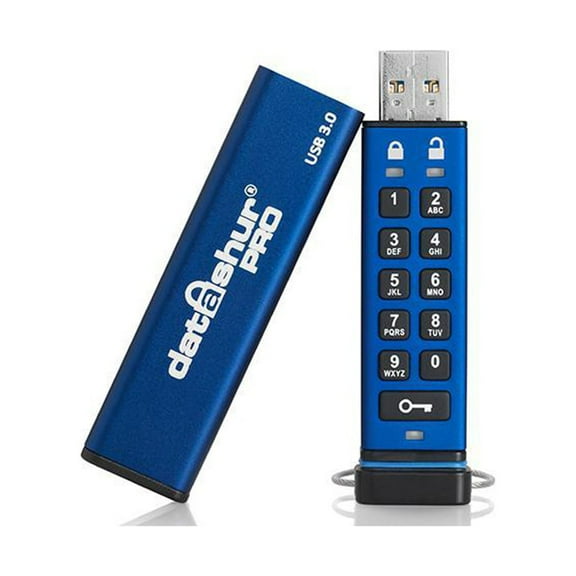 iStorage datAshur PRO 128 GB | Secure Flash Drive | FIPS 140-2 Level 3 Certified| NLNCSA DEP-V Certified | NATO Restricted Certified | PIN protected | Dust/Water Resistant - 128 GB - USB 3.2 (Gen 1...