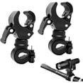 thumbnail image 1 of Soporte de luz para bicicleta, abrazadera giratoria de 360 ​​grados para manillar de bicicleta delantera/trasera, accesorios de abrazadera de montaje para soporte de lámpara LED, 2 uds., 1 of 5