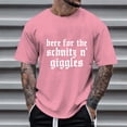 thumbnail image 2 of Razzly Men T Shirts Funny Print Graphic Tee Comfortable Short Sleeve Casual Summer Top for Daily Wear Outdoor Activities(Pink,XL), 2 of 6
