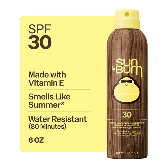 Sun Bum Premium Moisturizing Sunscreen Spray, SPF 30, 6 oz