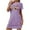 Purple, variant on MuZeFu Nightgowns for Women Plus Size Sale Women's Oversized Short Nightgown Fashion Chest Print Short Sleeve Nightdress