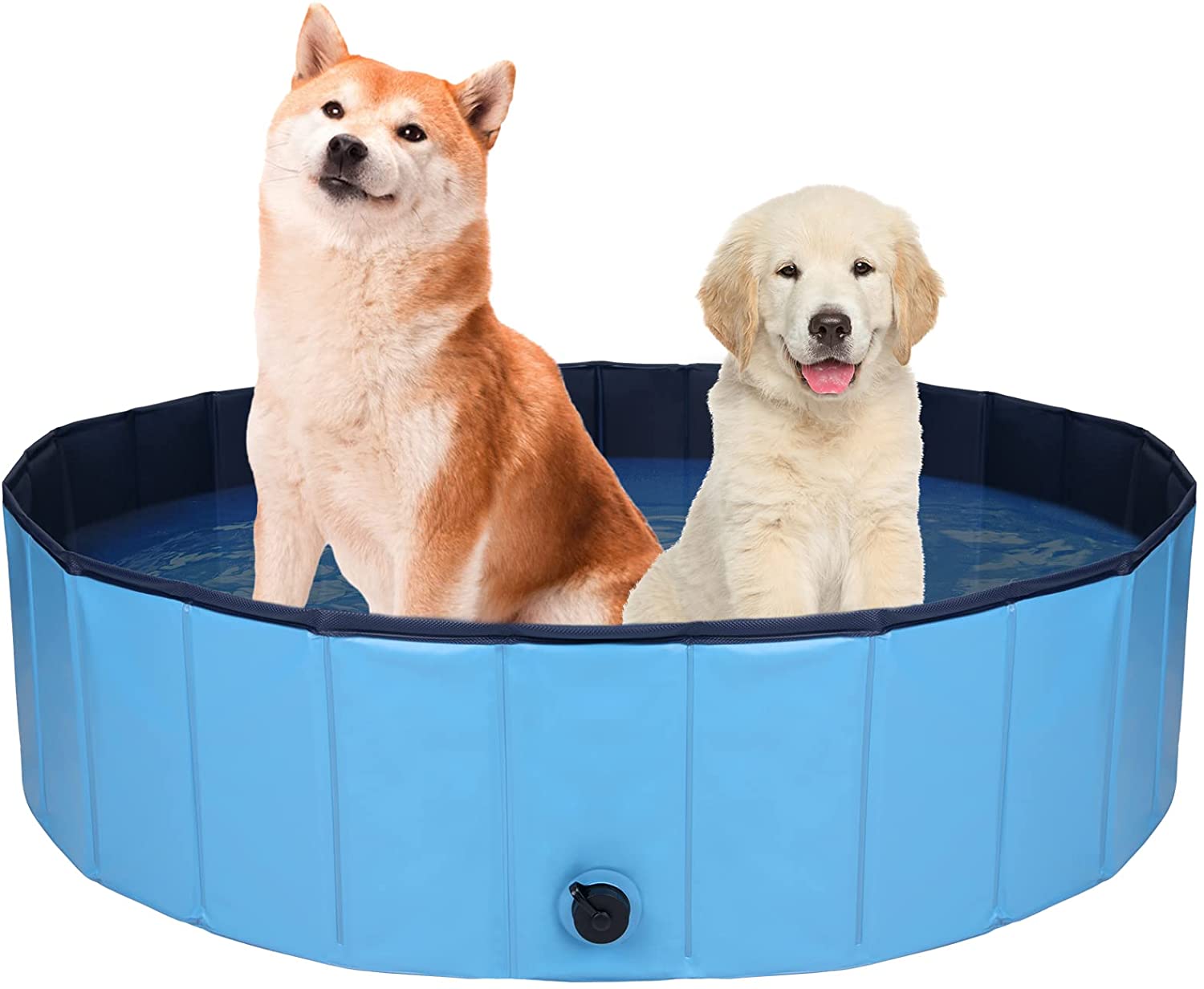 Pet Swimming Pool, Kid Pool, Dog Bathing Tub, 48 inch Folding Dog Pool for  Pet, Dog and Kids, Slip-Resistant PVC, Size L 