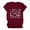 Wine, variant on Women Blouse Loose Shopping Travel Tops Short Sleeve Jogging Shirt Casual Biking O Neck, XL, Black