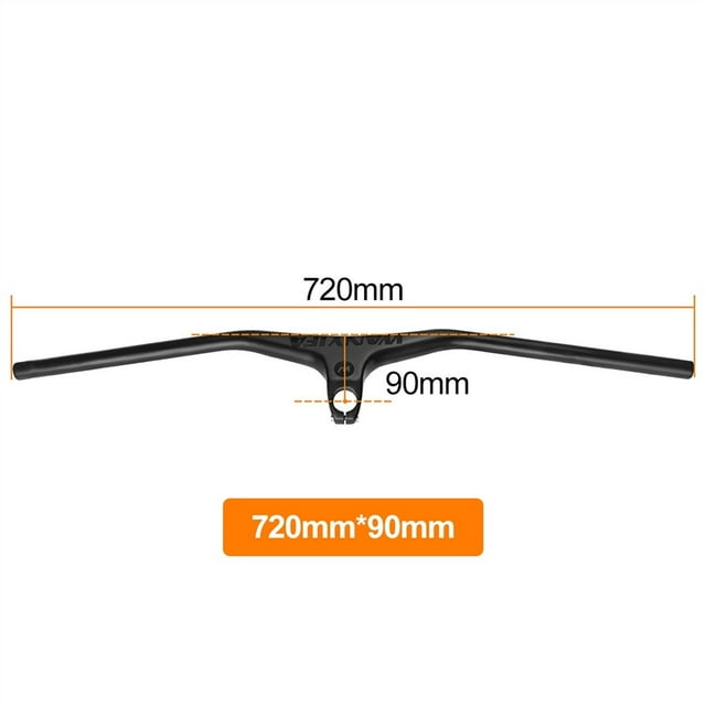 Poignée Intégrée en Carbone pour Guidon de VTT 28.6mm 17 Degrés Pièces de Vélo, Longue Durée