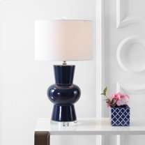 JONATHAN Y Julia 28.5" Ceramic LED Table Lamp, Navy, JYL4027B