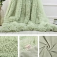 thumbnail image 4 of Blanket Polyester Blanket 1Pc 80 * 120Cm Long Plush Blanket,Winter Solid Color Nap Blanket,Double-Layer Blanket,Mint Green, 4 of 6