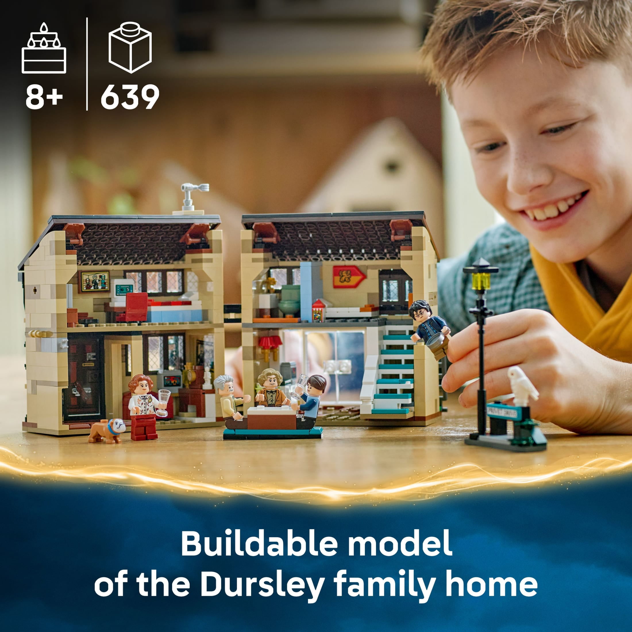 LEGO Harry Potter Privet Drive: Aunt Marge’s Visit Kids Toy - Buildable Book Nook and Room Decor for Boys and Girls, Ages 8+ - Gift for Birthdays - Collectible Harry Potter Minifigure - 76451