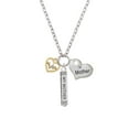 thumbnail image 2 of Delight Jewelry Goldtone Heart - Crystal Heartbeat Always My Mother Bar Zoe Necklace, 2 of 4