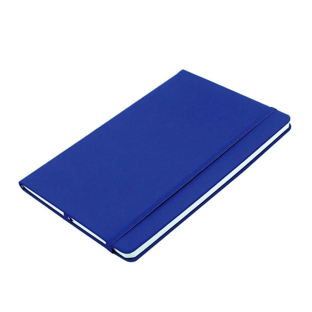 Cuaderno de escritura multiusos portátil, cuaderno universitario con rayas, bloc de notas de tapa dura Azul