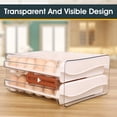 thumbnail image 3 of MesaSe Egg Organizer for Refrigerator 2 Tier Egg Holder with Time Scale Stackable Egg Drawer Clear Egg Storage Container Large Capacity 32/60 Egg Storage Tray Egg Organizer Bins for Kitch, 3 of 10