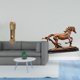 thumbnail image 2 of Reloj de suelo para casa de muñecas,Reloj de piso para casa de muñecas en miniatura,minimuebles,Figura de caballo,Escultura de caballo en miniatura coleccionable,Estatua de animal de adorno, 2 of 8