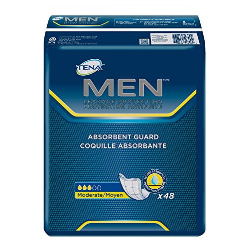 Tena Men Incontinence Protective Guards, Moderate/Level 2 Absorbency