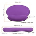 thumbnail image 2 of Uxcell Keyboard Wrist Pad Mouse Wrist Rest Ergonomic Wrist Support Comfortable Memory Foam Style 3, Purple 1 Set, 2 of 5