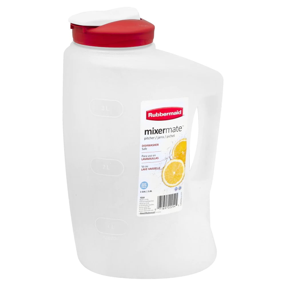 Rubbermaid Mixermate Pitcher, 1 Gallon / 3.8 Liters