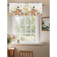 thumbnail image 2 of Watercolor Pumpkin Valances for Windows Fall Plant Leaf Thanksgiving Gold Glitter Rod Pocket Curtains Valance Short Window Treatment Drapes for Living Room, Bedroom Bathroom 42"&nbsp;W x 12" L, 2 of 5