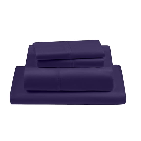 PRATYUX Full XL 4-PC Sheet Set 1000-TC 100% Egyptian Cotton, 21 inch Deep Pockets - Plum