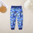 thumbnail image 2 of 7-8T Kids Fall Winter Sweatpants for Boys Fashion Casual Elastic Waist Drawstring Workout Long Pants 5t 6t 7t 8t Little Boys Loose Comfy Active Pants with Pockets,Blue, 2 of 8