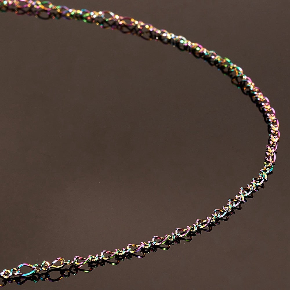 5M Stainless Steel Figaro Chains Multi-Color Unwelded Chain DIY Chain Jewelry Set Making Kit for Jewelry Necklace Bracelet Earring Making