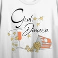thumbnail image 2 of Girl Dinner Popcorn and Wine Women's White Cropped Tee-Small, 2 of 3