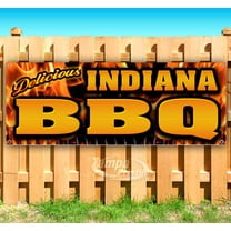 Indiana BBQ 13 oz Vinyl Banner With Metal Grommets