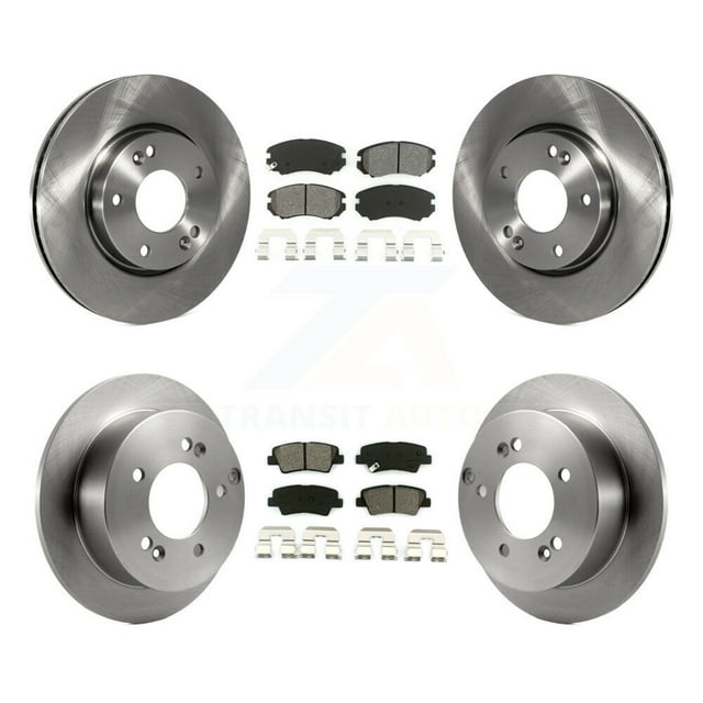 Transit Auto Front Rear Disc Brake Rotors and Semi-Metallic Pads Kit for Car Hyundai Sonata 2.4L K8S-101178